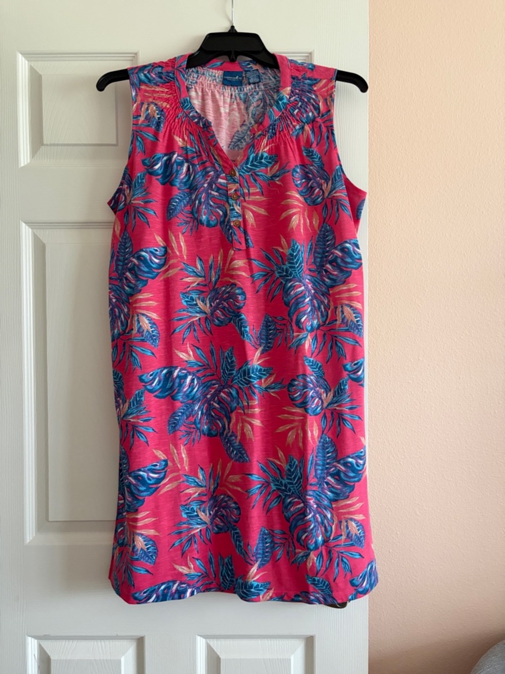 Caribbean Joe Pink Tropical Print Midi Dress